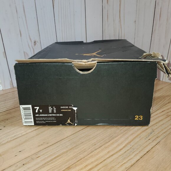845036 003 Air Jordan 5 Retro OG BG 'Metallic' 7Y - Picture 6 of 6